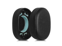 Conjunto de 2 Almofadas de Encaixe em Couro Proteico para Fones de Ouvido Kef M400 GIECY (pretas)