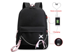 Primerox mochila de Drama Tv Desenho Animado com Porta de Carga Usb para Laptop Escola Viagem Acampamento