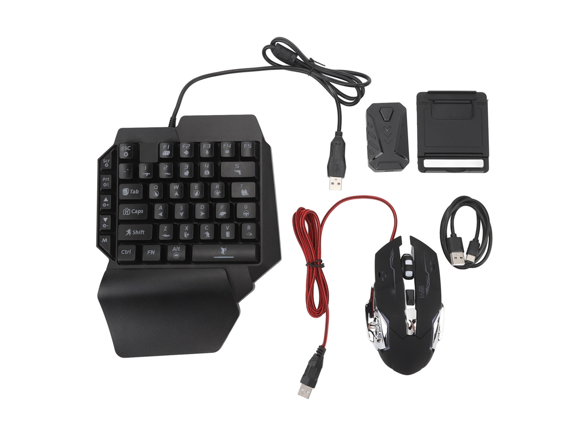 Combo Teclado Rgb Mouse Adaptador LAXISCREED