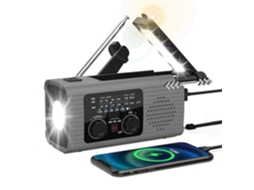 Rádio Meteorológico Yx318 Am/fm/noaa, 2000mah, Manivela Solar Com Lanterna Olysi Shop