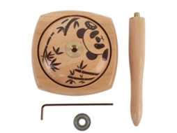 Portador De Hilo Desmontable Spinner De Madera Para Tejer Crochet Artes Manuales Diseño Panda
