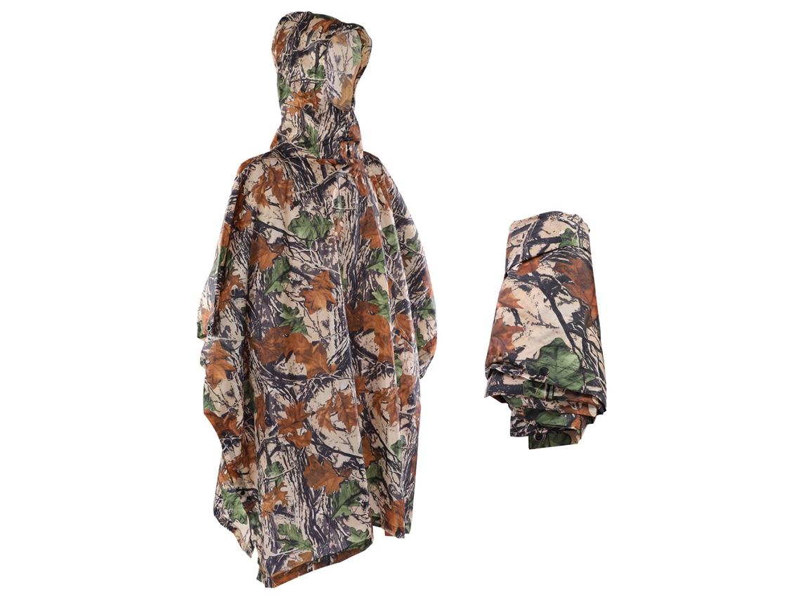 Impermeável Poncho Esportes Ao Ar Livre Multifuncional Leve Camuflagem Jaqueta De Chuva