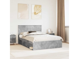 Vidaxl Estrutura Da Cama Com Cabeceira Concreto 160 X 200 Cm