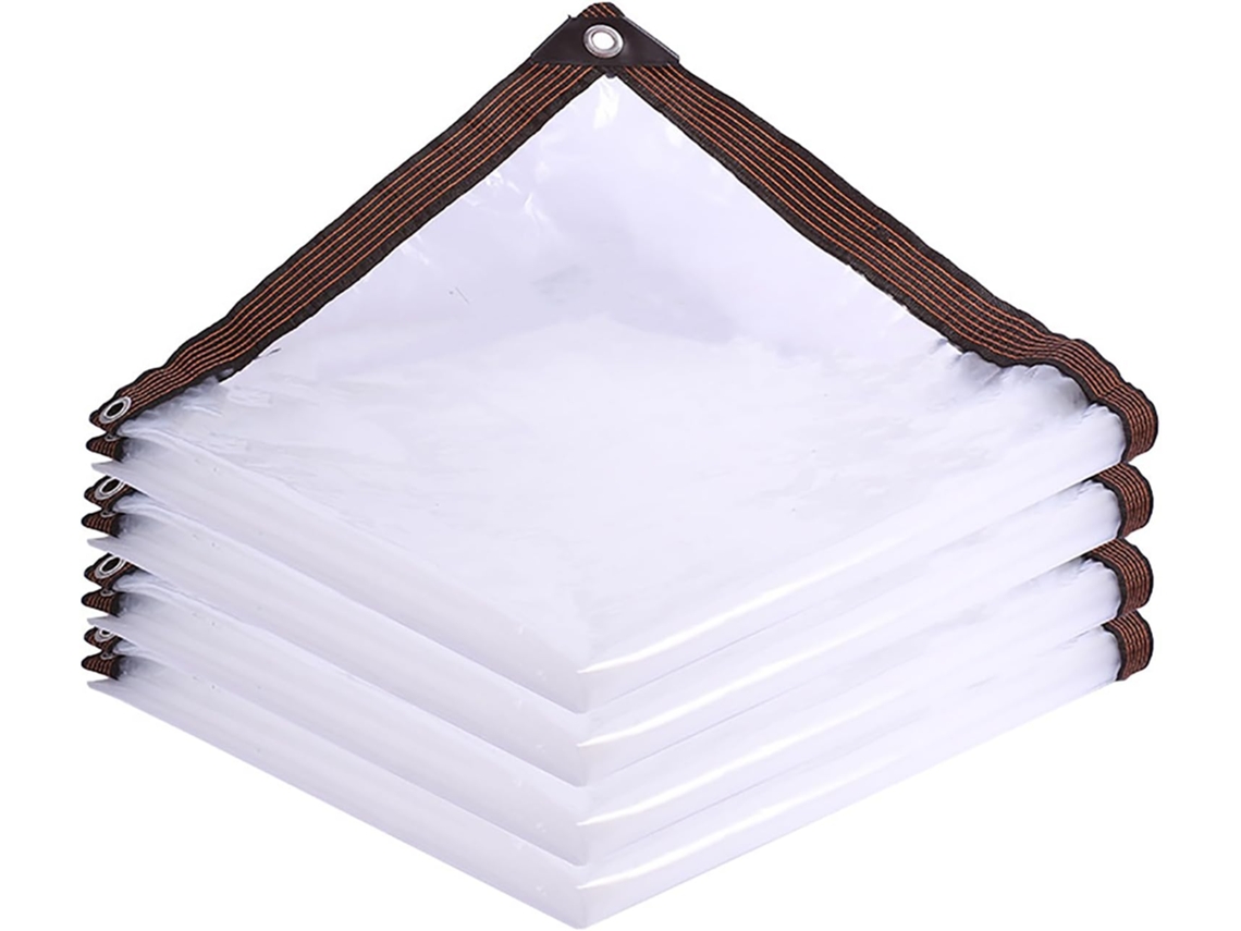 Transparent Tarpaulin With Grommets, Outdoor Garden Plastic Rainproof Covering Tarpaulin, Clear Tarps Transparent