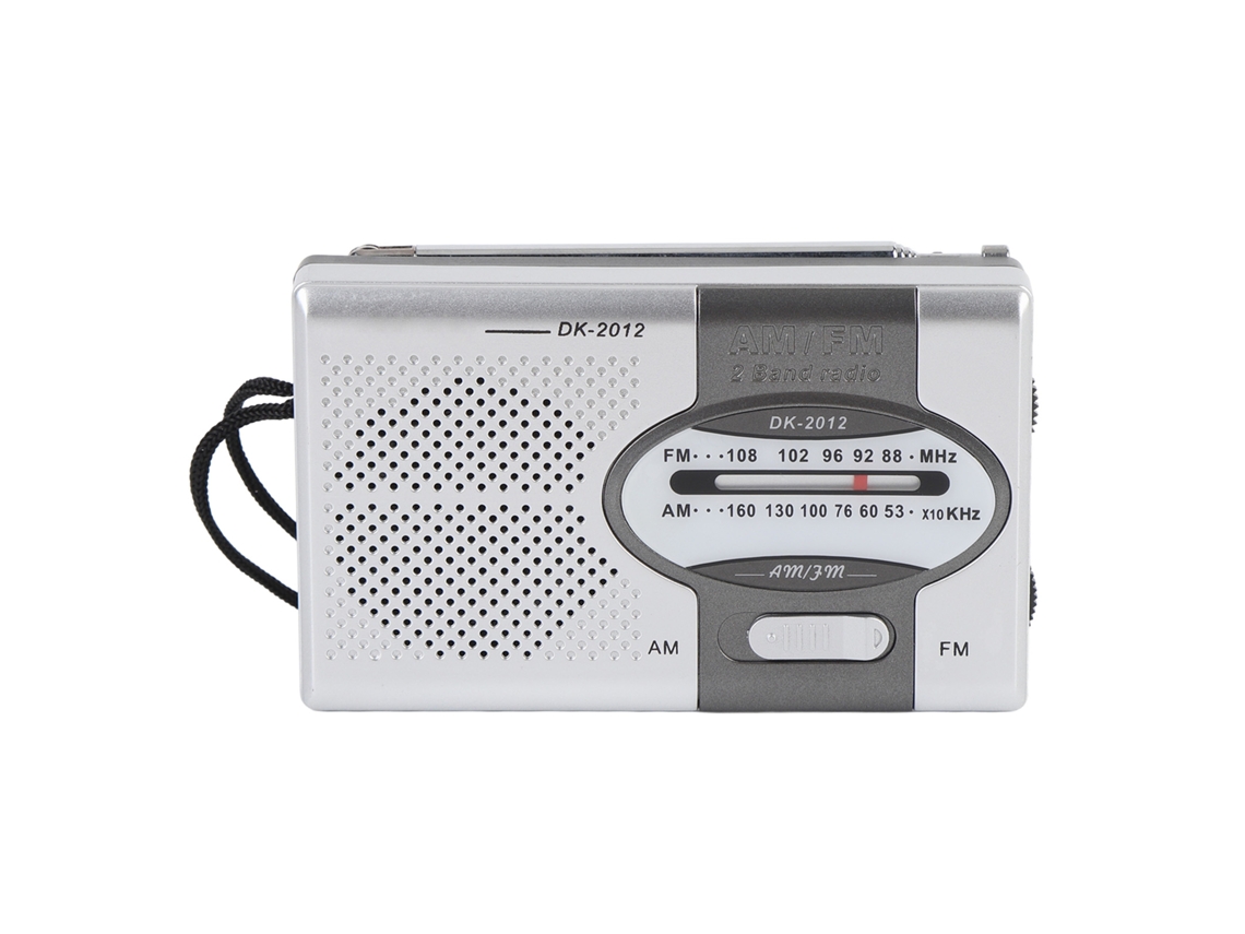Rádio portátil mini EOOCOO com sintonizador AM FM