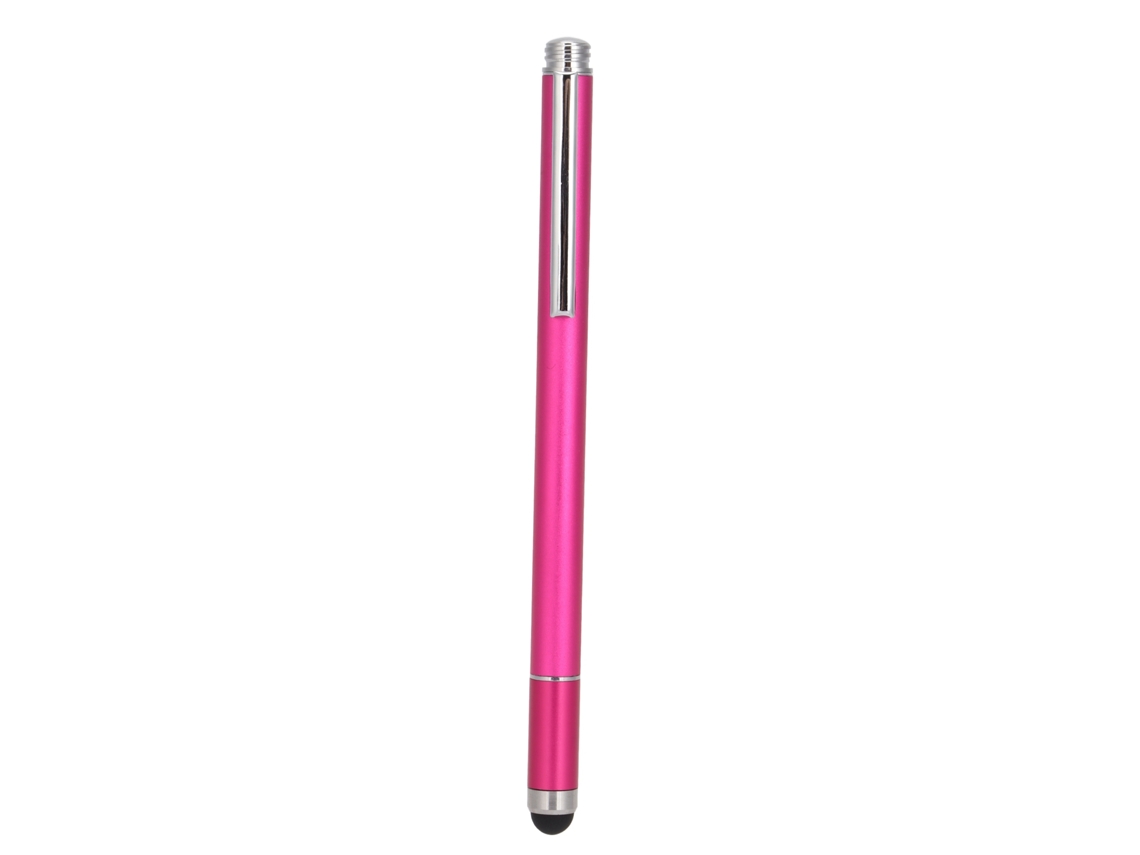 Caneta Estilo Stylus Com 2 Funções Prática Portátil Para Tablet Ios Iphone Kindle Android Vermelho Rosa