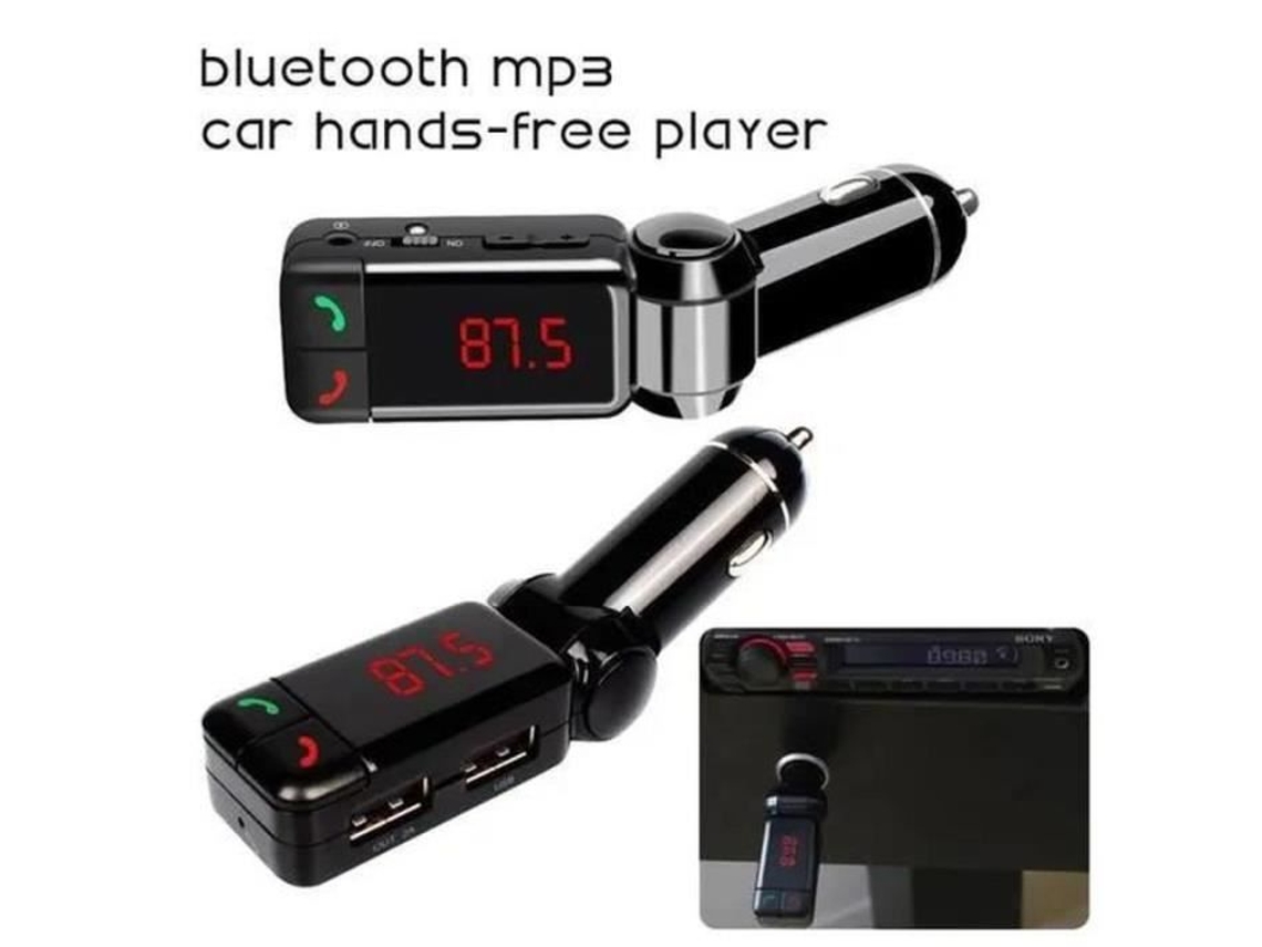 Transmissor Fm Bluetooth Veicular, Usb, Carga Rápida, Preto