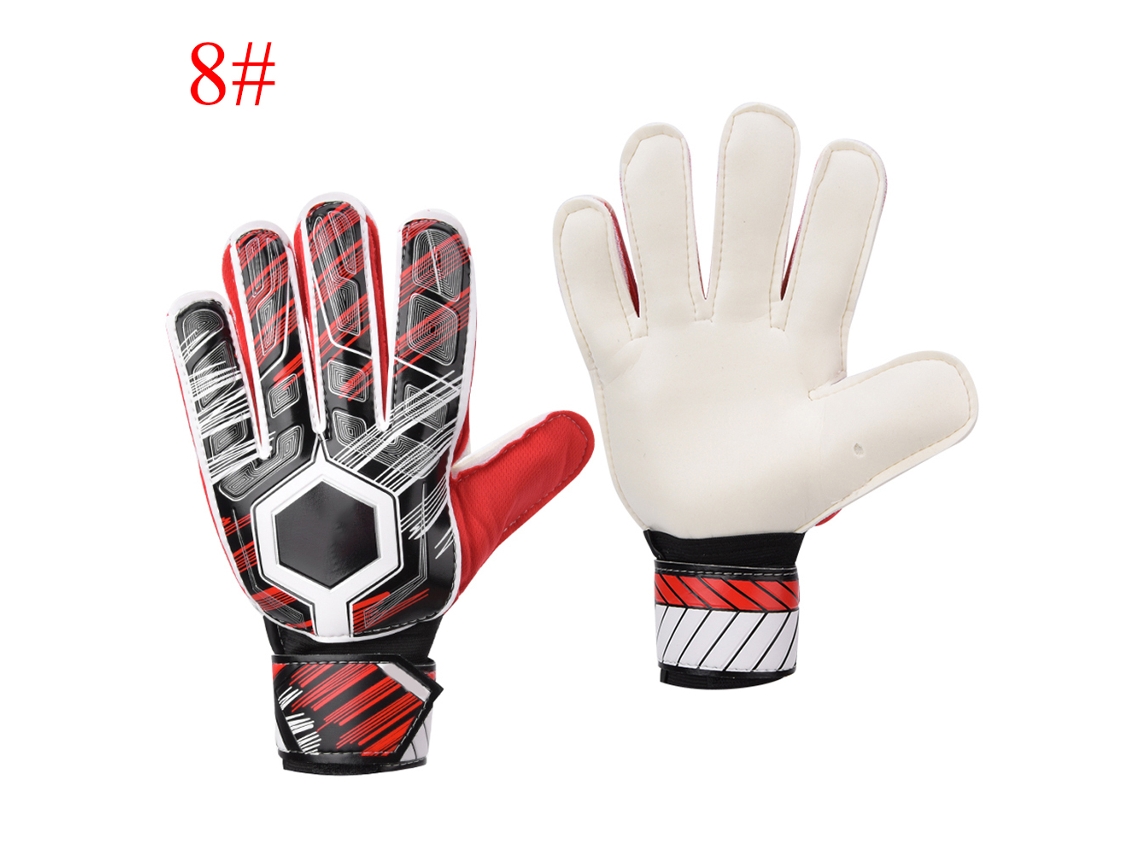 Luvas de goleiro LINJOU, proteção de dedos, látex, nylon, PU, tamanho 8, vermelho