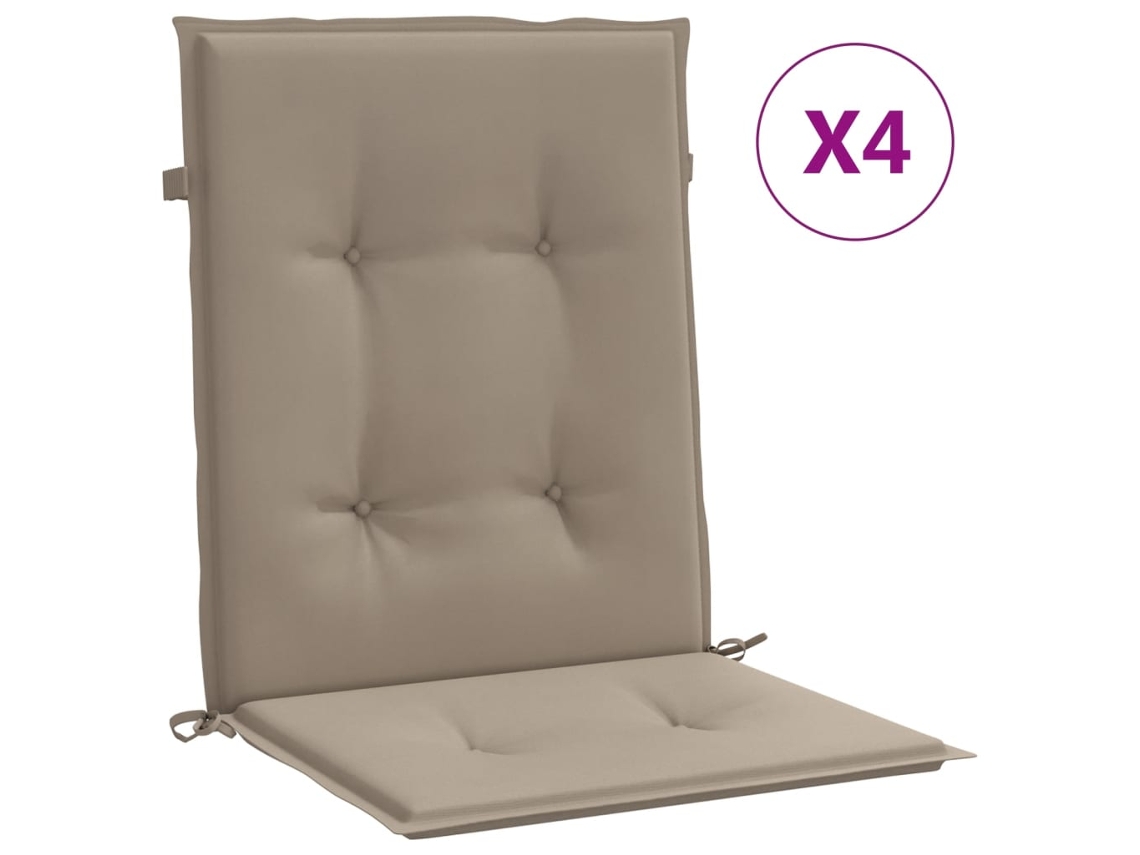 Lowback Chair Cushion, Lowback Chair Cushions Vidaxl Cinzento-acastanhado Tecido (100 X 50 X 3 Cm)