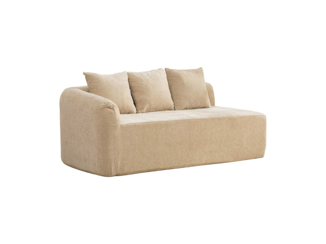 Sofá modular de compressão em tecido chenille com espuma elástica 30D, fácil de mover e antiderrapante, ideal para sala de estar.