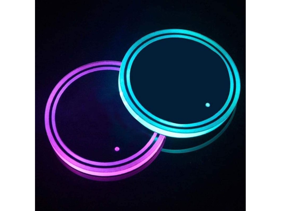 Luzes de Apoio para Copo LED 2pcs com 7 Cores Carregamento USB S/MARCA