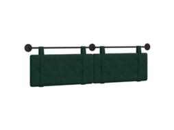 Conjunto 1 Cabeceira Suspensa Vidaxl Verde Veludo (170 X 55 X 5 Cm)