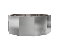 Conjunto 1 Vaso De Jardim Vidaxl Prateado Aço (90 X 90 X 35 Cm)