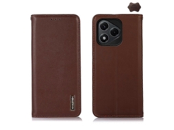 Capa De Celular Em Couro Bovino Khazneh Nappa Com Camada Superior Para Honor 400 Lite