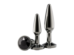 Plug Anal Preto 2 Peças (6,9 cm) (8,3 cm) Ns Novelties VETONEK