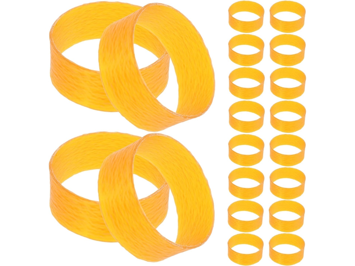 Doitool 88 peças de elásticos amarelos Borracha, grossos e duráveis, com alta resistência à tração, para organização.