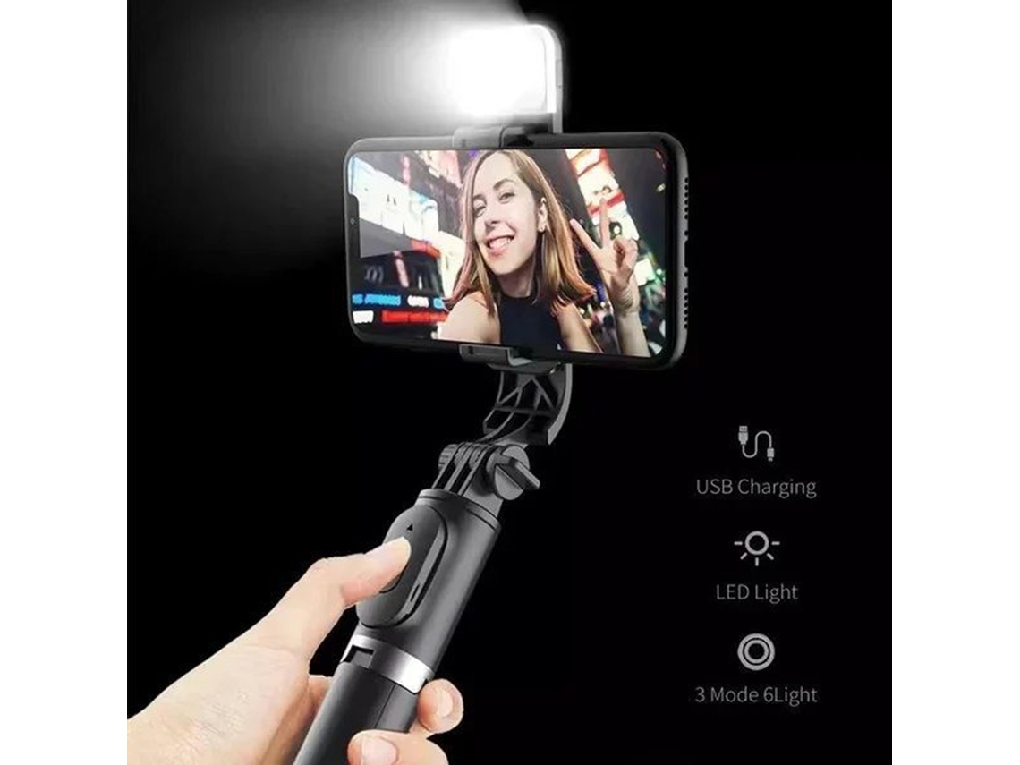 Palo de Selfie EOOCOO (bluetooth Sem Fio com Luz de Preenchimento)