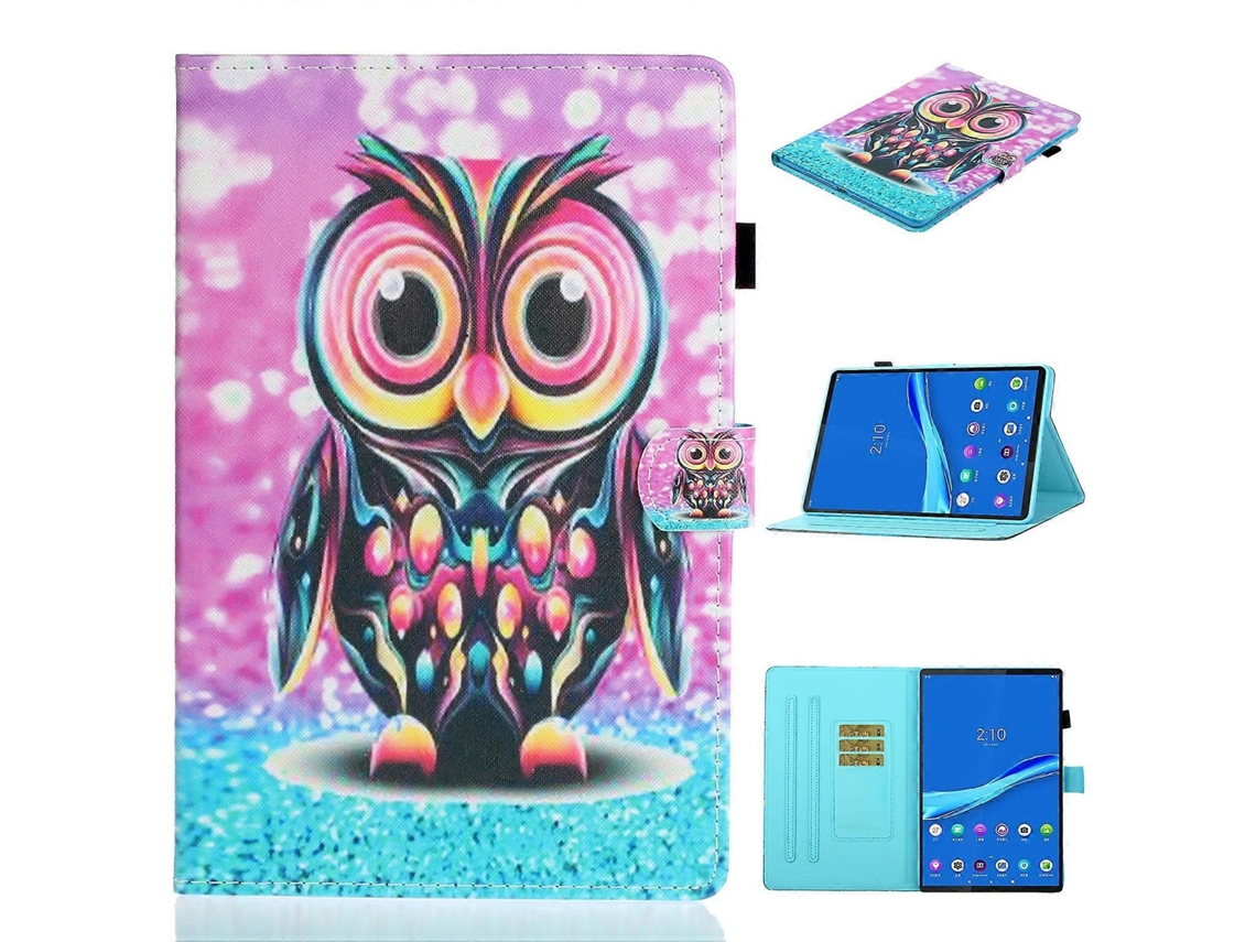 Capa De Couro Inteligente Com Desenho Colorido Para Tablet Lenovo Tab M10 De 3ª Geração