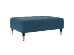 Conjunto 1 Banco Para Os Pés Vidaxl Azul Veludo (77 X 55 X 31 Cm)