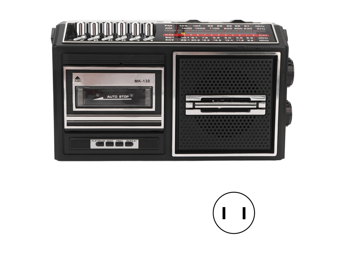 Gravador de Fita com Rádio e Cartão Portátil LAXISCREED