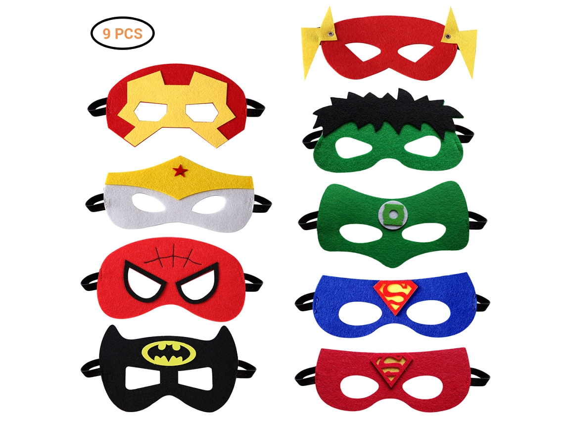 Máscaras De Feltro Super-herói Para Cosplay Festa Halloween