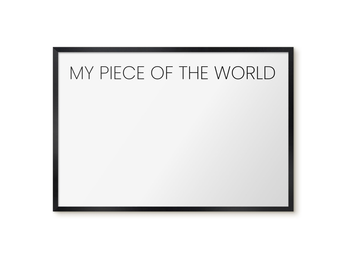Magnetic Board For Wall My Piece Of The World For The Bedroom Espelharte (60x40 Cm)