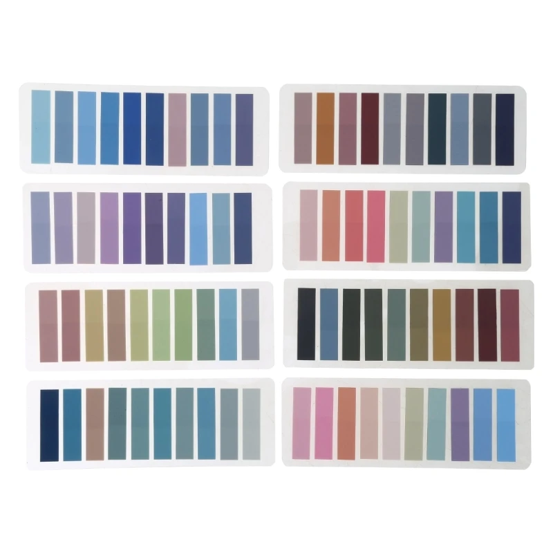 1600 Bitar Sticky Tabs, pacote com 8 abas transparentes, kits de anotações Slowmoose Book