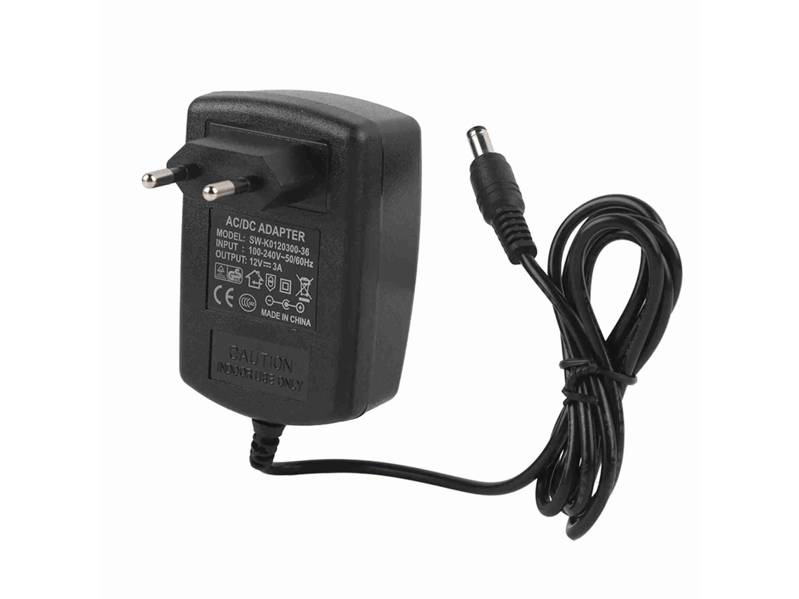 Adaptador De Alimentação Ac Dc 12v 3a Para Led Strip