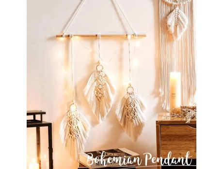 TEMPSA DIY Tecido Macrame Decoração de Suspensão de Parede Ornamento de Artesanato de Casamento TEMPSA