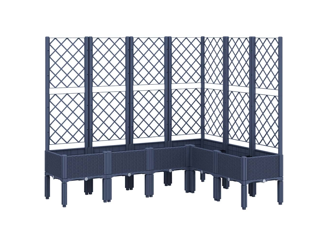 Garden Planter, Garden Planters Vidaxl Cinzeto Polipropileno (160 X 120 X 142 Cm)