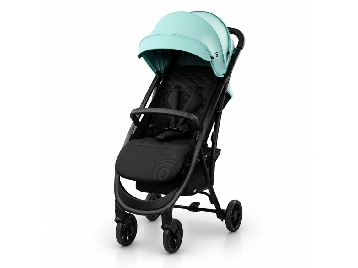 Carrinho De Bebé Asalvo Cotton 2 - Reclinável, Arnês 5 Pontos, Spf50+, Capota Com Janela, Até 24 Kg - Verde