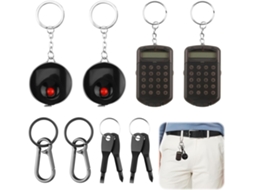 Conjunto De 8 Mini Chaveiros Com Calculadora, Chave Fenda E Fita