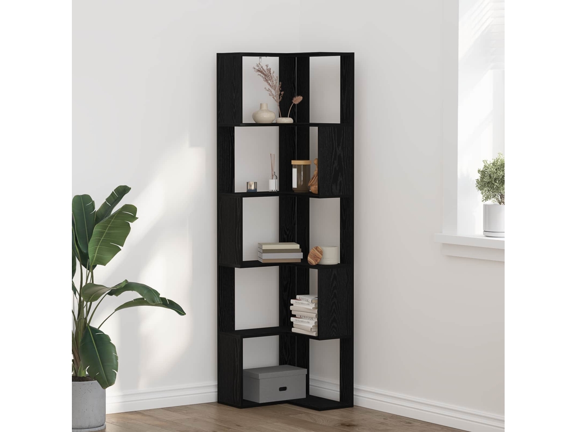Vidaxl Estante 5 Níveis 50 X 50 X 179 Cm Carvalho Preto