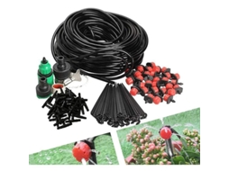 Kit de Irrigação por Gotejamento Micro 25m Sistema Inteligente para Jardim e Plantas