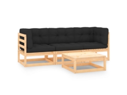 Garden Lounge Set, Garden Lounge Sets Vidaxl Antracite Madeira De Pinho (n/a)