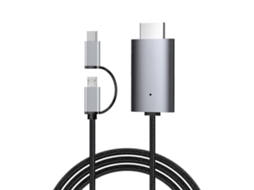 Cabo De Projetor De Tela Universal, Qualidade De Imagem Delicada, Transmissão Rápida De 500 Mbps, 2 Em 1, Cabo Micro Usb/tipo C Para Hdmi Compatível C