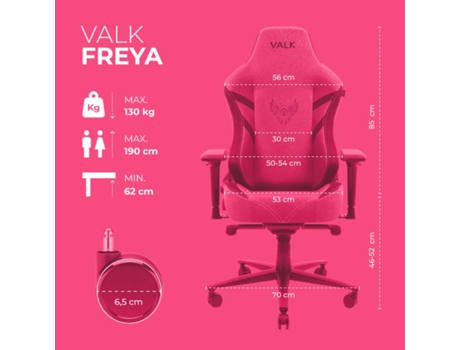 Valk Gaming Freya Cadeira Gaming Tecido Cinzento