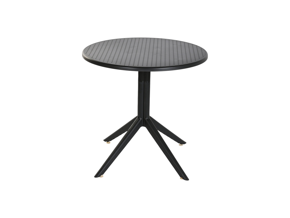 Mesa de Metal Pp Reciclado Preto 80x80x75cm ALEXANDRA HOUSE LIVING