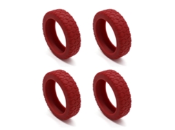 Capas de roda AQUAFORGE, silicone, 4 unidades, vermelhas, para malas de bordo