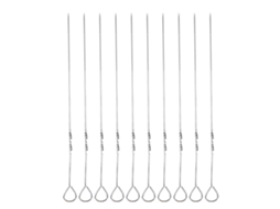 Espetos De Aço Inoxidável Reutilizáveis Para Churrasco Carne Legumes 10pcs