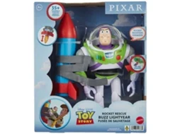 Figurine Mattel Pixar Buzz Léclair Com Foguete Grande Figurine