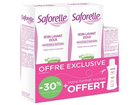 Cuidado de Limpeza Suave Lote 2 X 500 Ml Cuidado de Limpeza Suave 100 Ml Grátis SAFORELLE