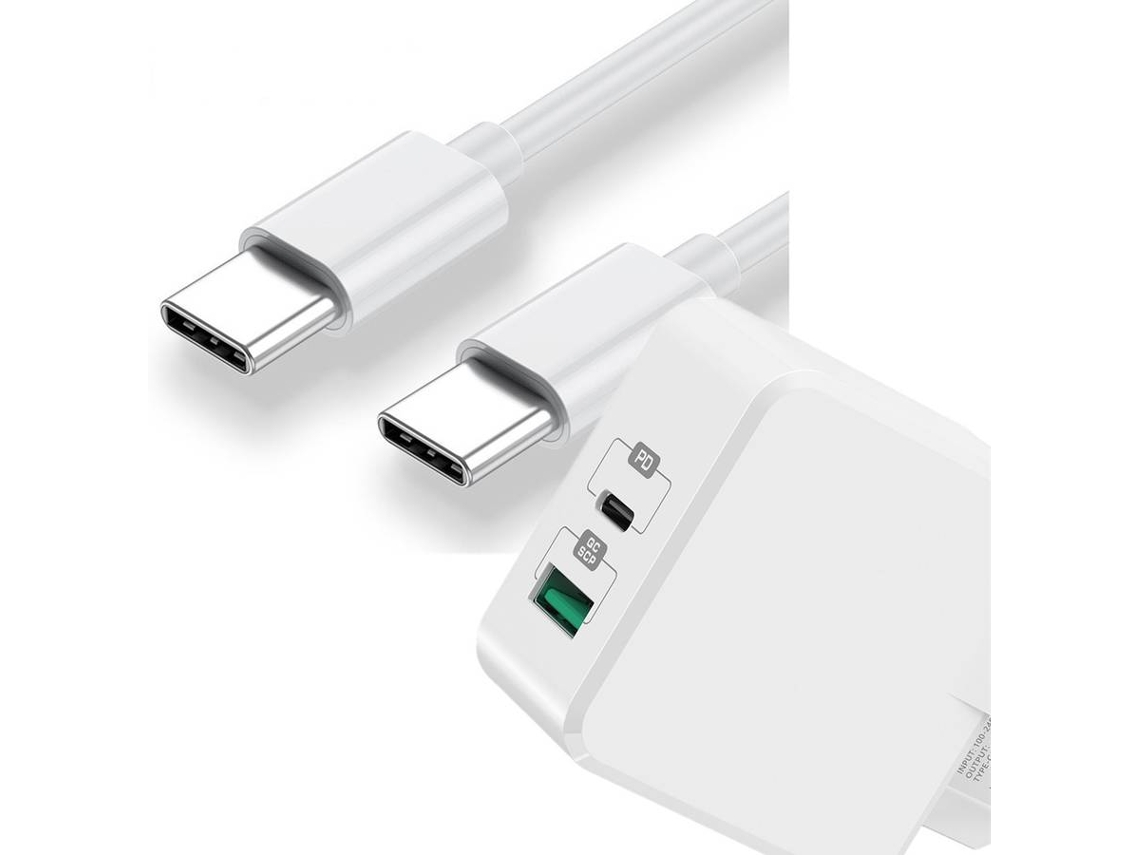 Carregador + Cabo PHONESHIELD Fast Charge para Samsung S20 Plus (USB/USB-C, PD 3.0 PPS - 30 W - 2 m - Branco)