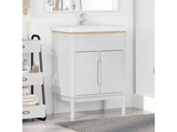 Vidaxl Armário Para Pia De Banheiro Floro Branco 60 X 40 X 80 Cm