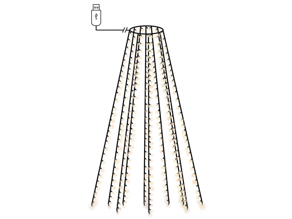 Tree Light, Tree Lights Vidaxl Verde Pvc (300 Cm)