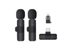 Pacote Com 2 Mini Microfones De Lapela Sem Fio Para Iphone E Android Youtube, Tiktok Vlog Aquaforge