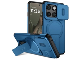 Capa Para Telemóvel Zruxe Compativel Com Motorola Edge 2025 (suporte Magsafe - Proteção Deslizante - Azul)