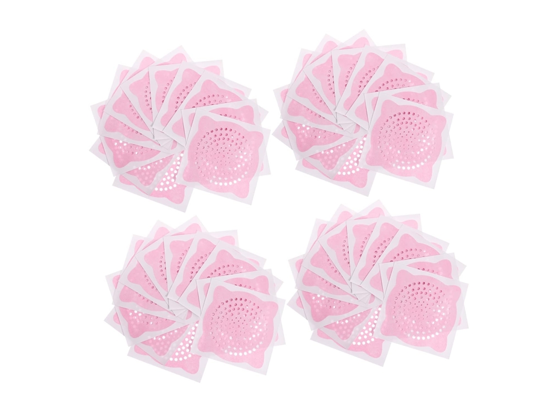 Adesivos Descartáveis Para Ralo De Banheira E Cabelo, 12x12, 100 Unidades, Tecido.