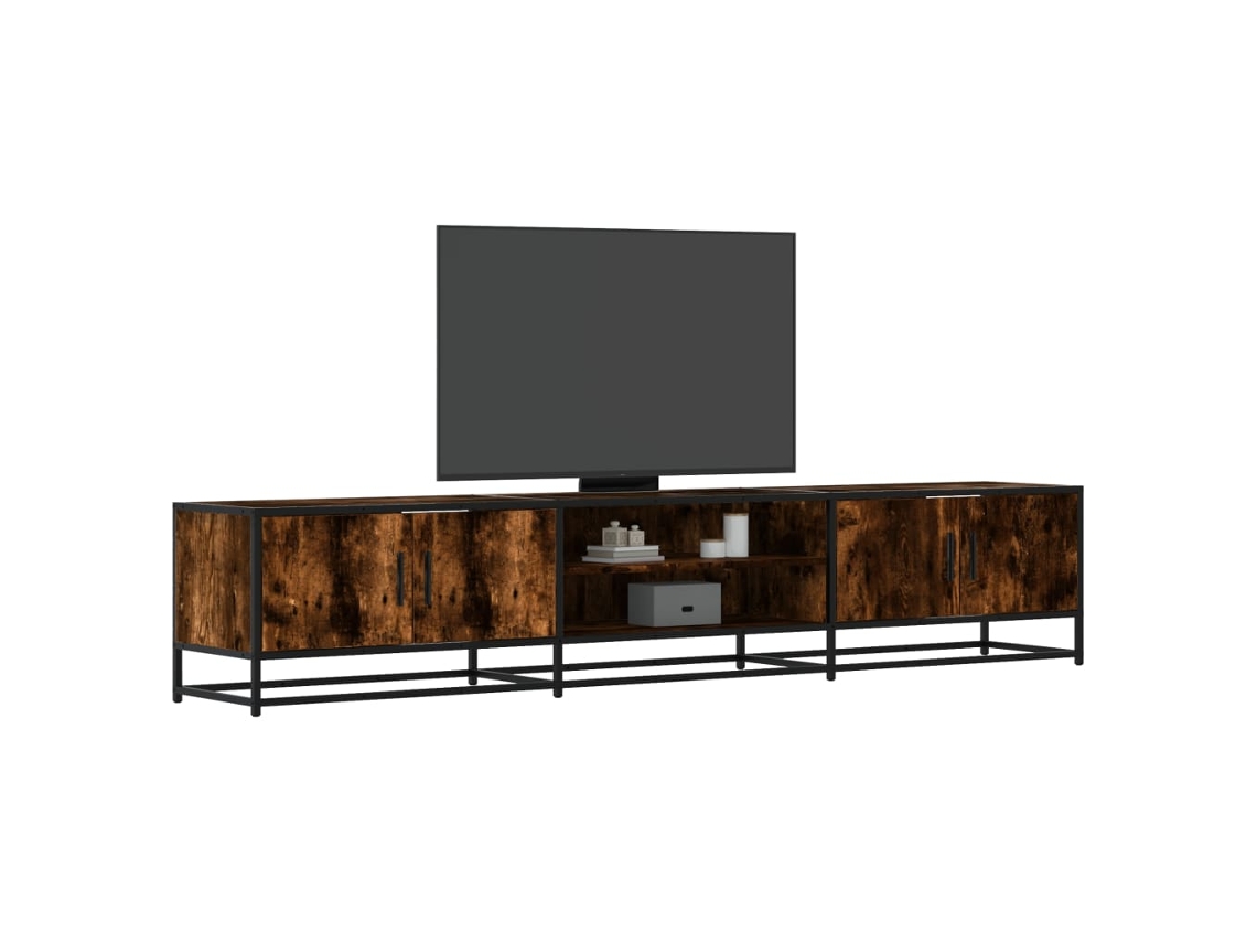 Vidaxl Móvel De Tv 210x35x41 Cm Derivados De Madeira Carvalho Fumado