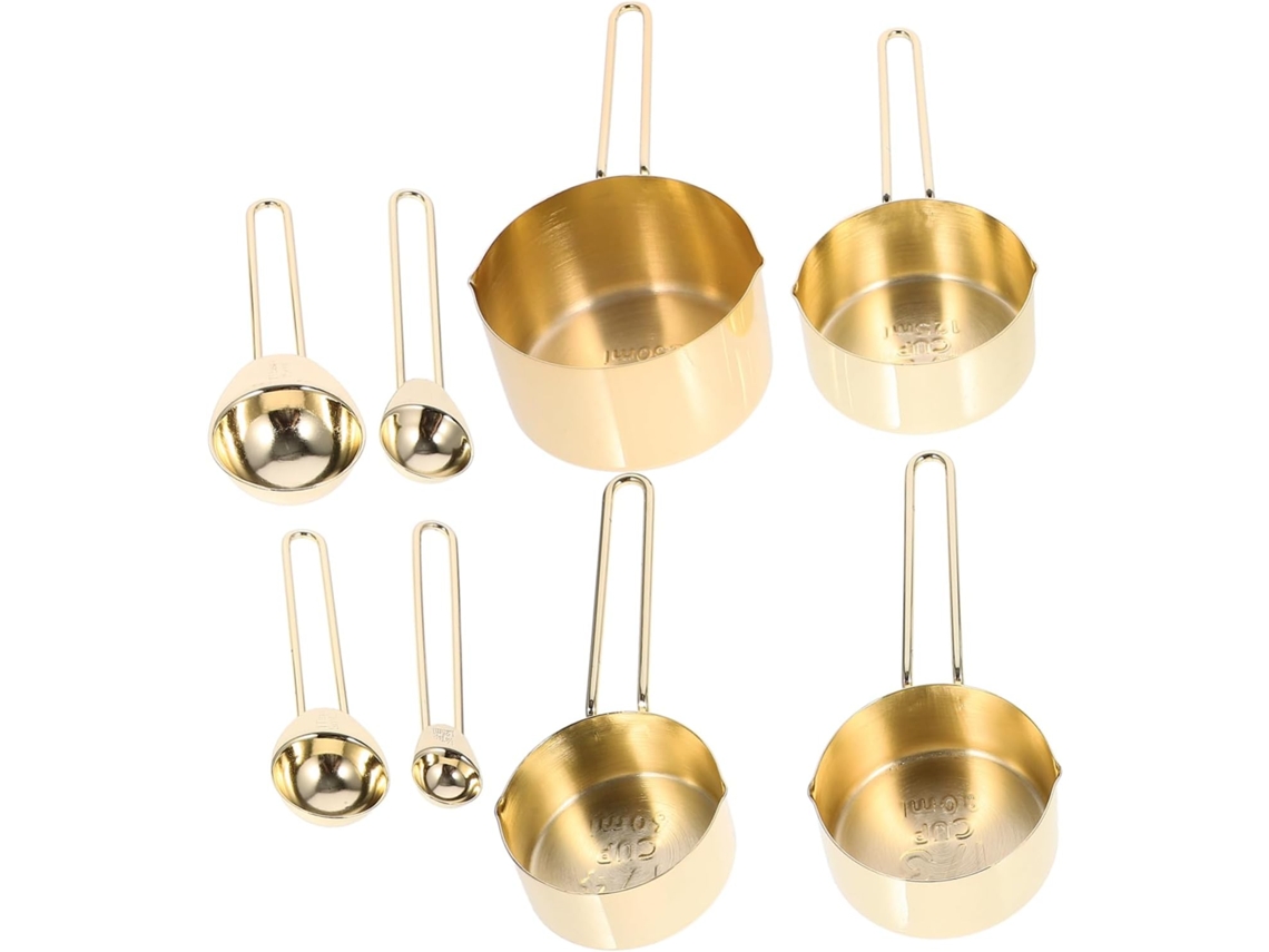 Conjunto De Colheres E Xícaras Medidoras Pretyzoom Confeitaria Medir Com Facilidade